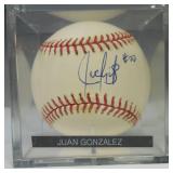 JUAN GONZALEZ AUTOGRAPHED RAWLINGS AL BASEBALL