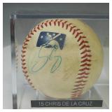 CHRIS DE LA CRUZ AUTOGRAPHED SIGNED BASEBALL
