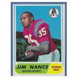 1968 Topps #72 Jim Nance RC Boston Patriots
