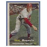 Sharp 1957 Topps #129 Saul Rogovin Phillies