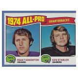 1975 Topps #208 AP QBs Fran Tarkenton Ken Stabler