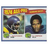 1975 Topps #209  AP Running Backs OJ Simpson