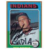 Signed 1975 Topps #354 Dick Bosman Cleve Indians