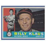 High Grade 1960 Topps #406 Billy Klaus Orioles