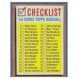 Nice 1962 Topps #22 1st Series Checklist UNCHECKED