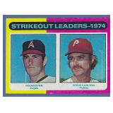 1975 Topps #312 K Ldrs Nolan Ryan Steve Carlton