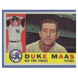 Sharp 1960 Topps #421 Duke Maas New York Yankees