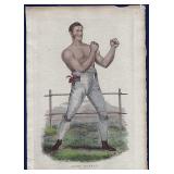 Early 1800's John Langan Engraved Boxing Print