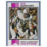 1973 topps #214 Nick Buoniconti Miami Dolphins