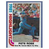 High Grade 1982 Topps #4 Pete Rose HL Reds