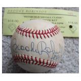 Brooks Robinson Signed OAL Baseball w/ Auto Ticket