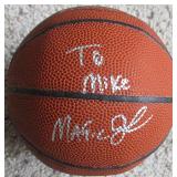 Magic Johnson Signed Mini Basketball LA Lakers
