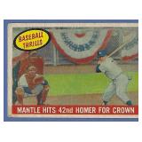 1959 Topps #461 Mickey Mantle Baseball Thrills