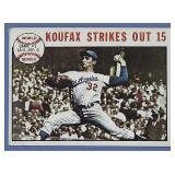 1964 Topps #136 Sandy Koufax Strikes Out 15