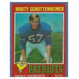 1971 Topps #3 Marty Shottenheimer RC NE Patriots