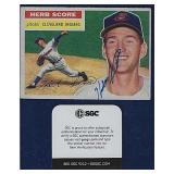 Signed 1956 Topps #140 Herb Score RC SGA Authentic