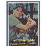 High Grade 1957 Topps 182 Hobie Landrith Cardinals