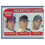 1969 Topps #1 batting Ldrs Carl Yastrzemski Oliva