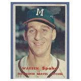 1957 Topps #90 Warren Spahn Milwaukee Braves