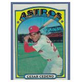 High Grade 1972 Topps #65 Cesar Cedeno Astros