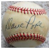 Dave Pope Signed OAL Baseball Cleveland Indians