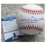 Rocky Colavito Signed OML Baseball Indians Beckett