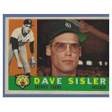High Grade 1960 Topps #186 Dave Sisler Tigers