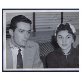 Rocky & Carmen Colavito Dual Signed '55 Wire Photo