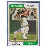 High Grade 1974 Topps #7 Jim Catfish Hunter A's