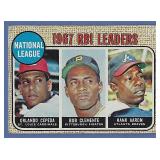 1968 Topps #3 RBI Leaders Aaron Clemente Cepeda