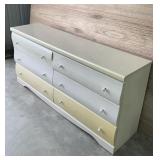 Cream Finished 6 Drawer Dresser, 2 Nightstands
