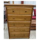 5 Drawer Oak Dresser