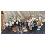 Flowers, Vases, Reserved Signs, Candle Holders