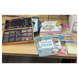 Crayons, Pencils, Paint, Coloring and Game Books