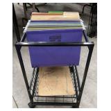Hanging File Cart & Files on Wheels