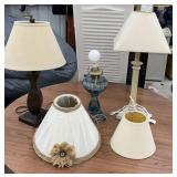 Desk Lamps (3) & Shades