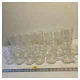 Glass Set with Ice Cream Dishes 28 Pieces