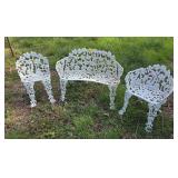 3 Piece Vintage Wrought Iron Patio Furniture