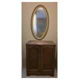 Large Mirror  and Small Cabinet
