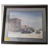 Framed Fred Thrasher Print Hometown Memories