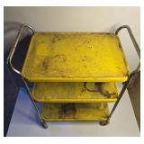 Vintage 3 Tier Rolling Metal Cart