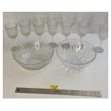 Clear Long Stem Crystal Glasses Crystal Bowl