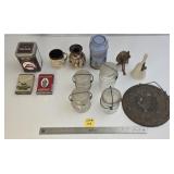 Misc Tobacco Cans Swiss Miss Tin and 4 Mason Jars