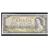1954 Canada 20 Dollar Bill