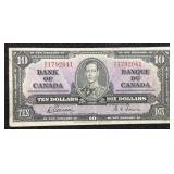 1937 Canada 10 Dollar Bill