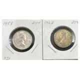 1953/1962 Silver Quarters