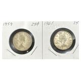 1959/1961 Silver Quarters