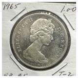 1965 Canada Silver Dollar