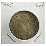 1965 50 Cents Silver Coin