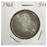 1966 50 Cents Silver Coin
